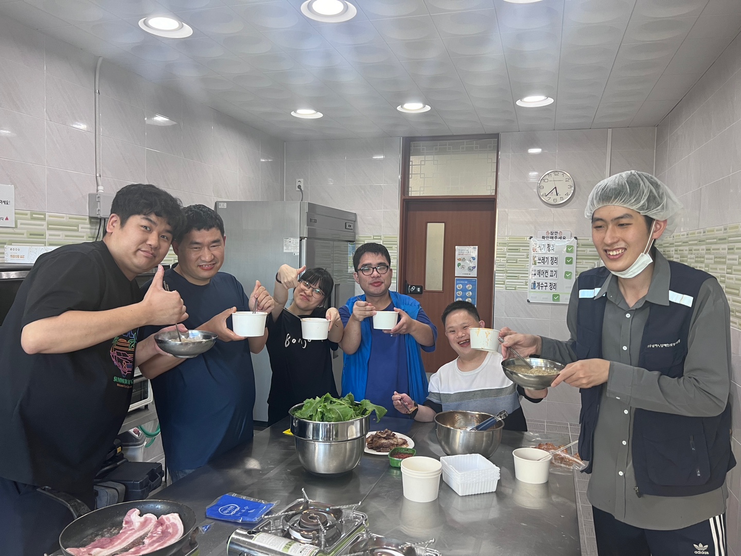 8월 수소버스 기계큐 팀 자조모임 실시- 요리활동(삼겹살&냉면 만들기)
